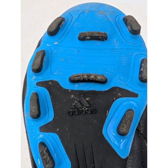 Adidas Soccer Cleats Boys 12 K Conquisto Black Blue Kids - Picture 6 of 12